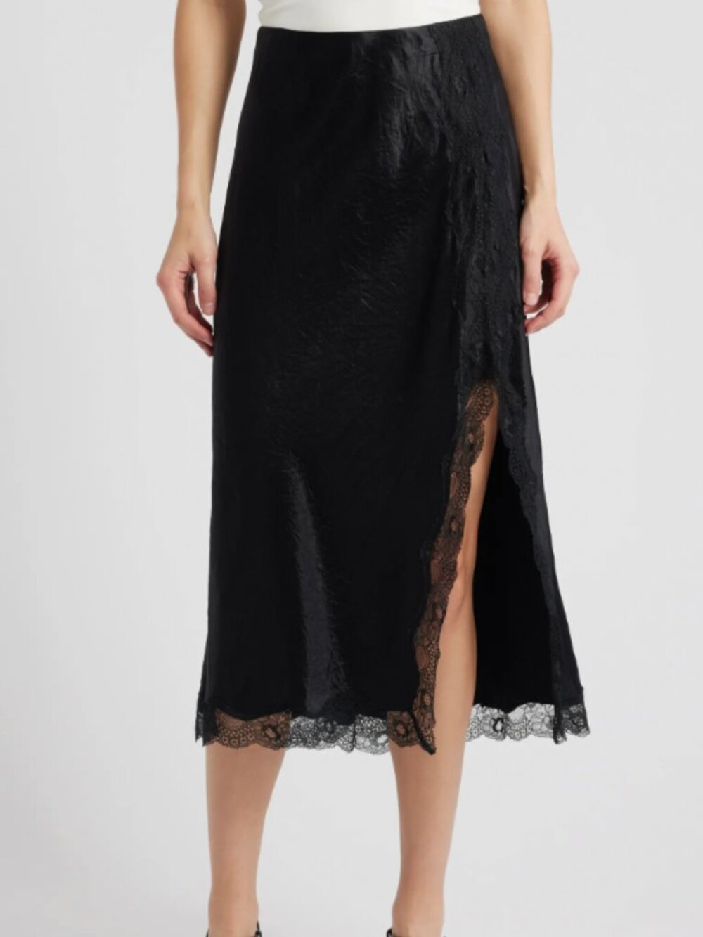 Rails Rylan Black Crinkle Skirt